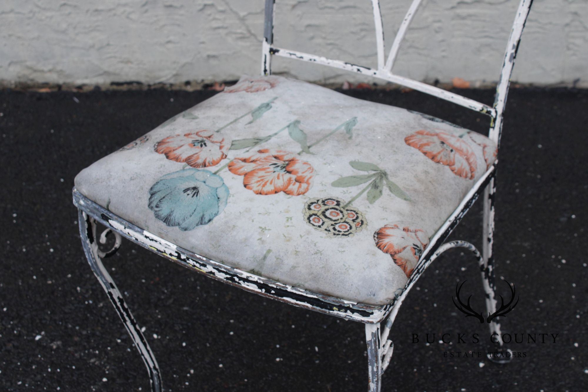 Vintage Five-Piece Wrought Iron Patio Dining Set