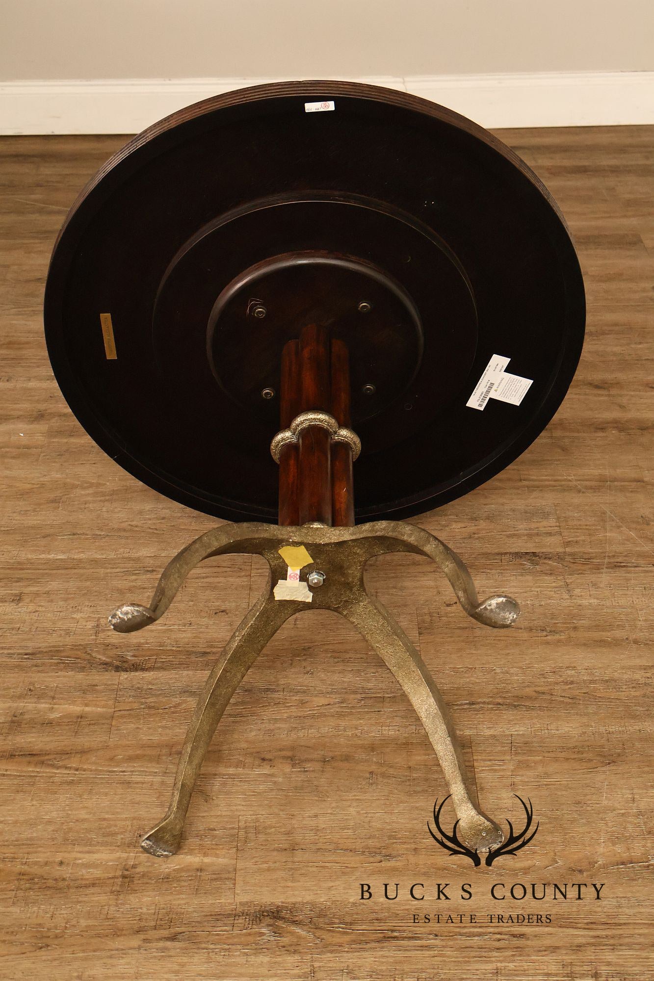 Theodore Alexander Pair Of Round L'Usine Bistro Accent Tables