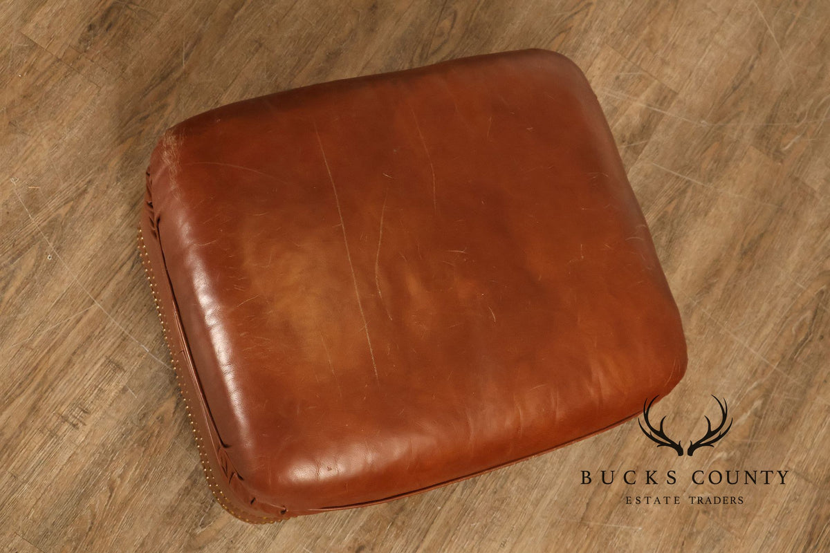 Hancock & Moore 'Austin' Leather Armchair and Ottoman