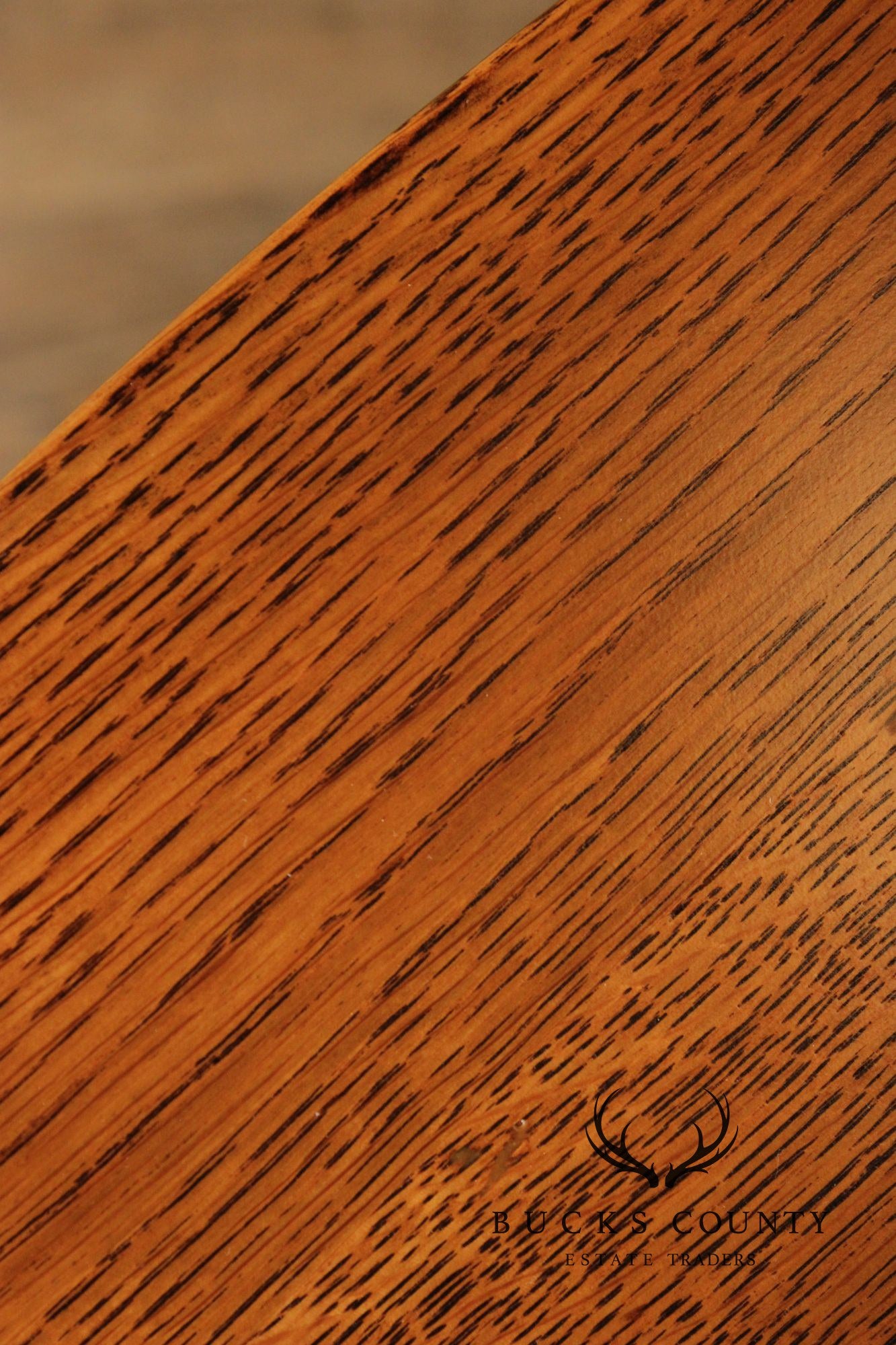 Stickley Mission Collection Round Oak Pedestal Expandable Dining Table