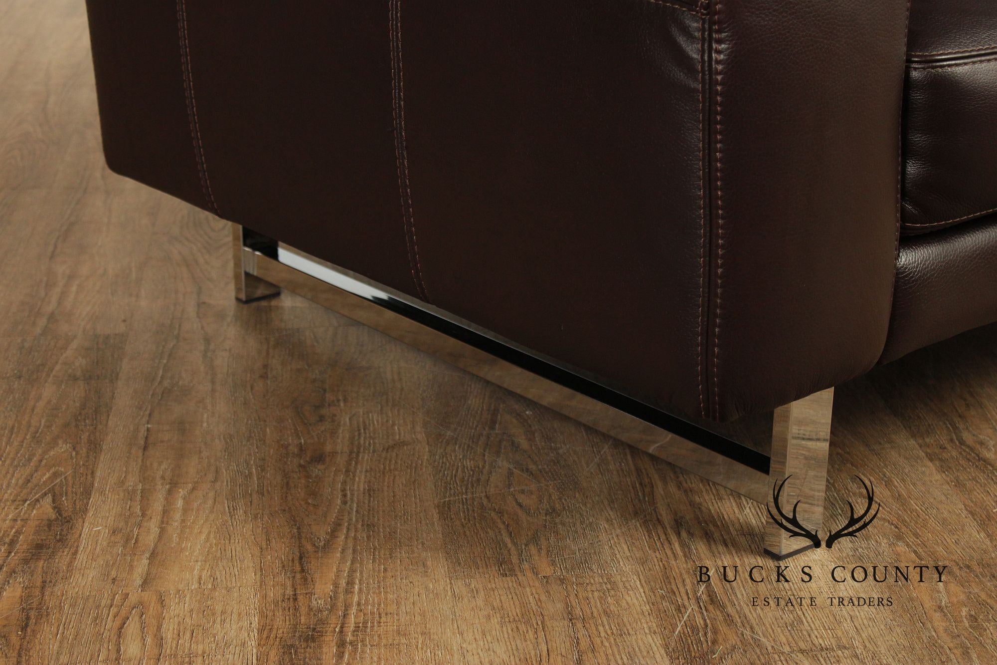 Chateau d’ Ax Brown Italian Leather Sofa