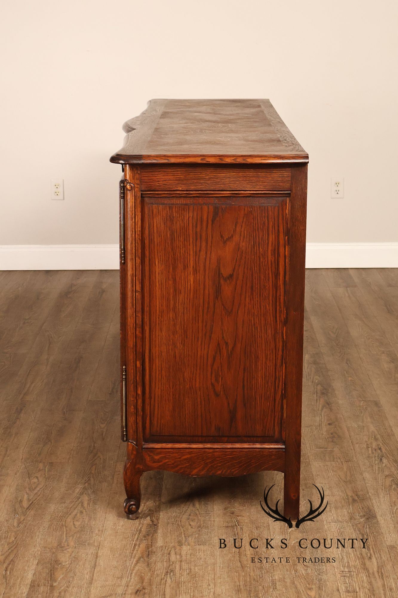 Antique Country French Louis XV Style Oak Buffet Sideboard