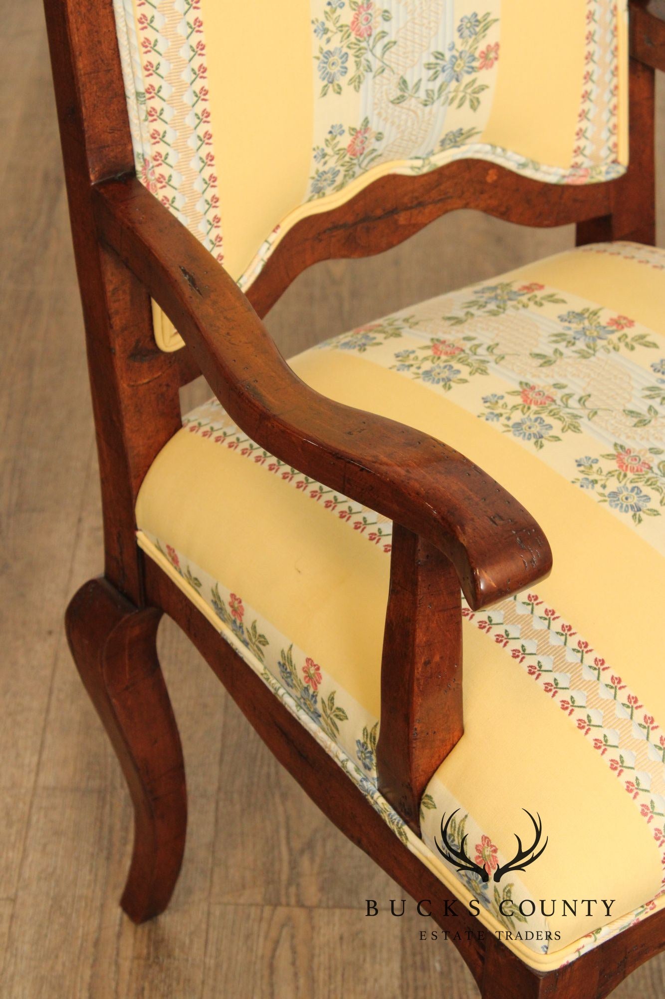 Guy Chaddock French Country Style Set Of Eight Ladder Back Dining Chairs