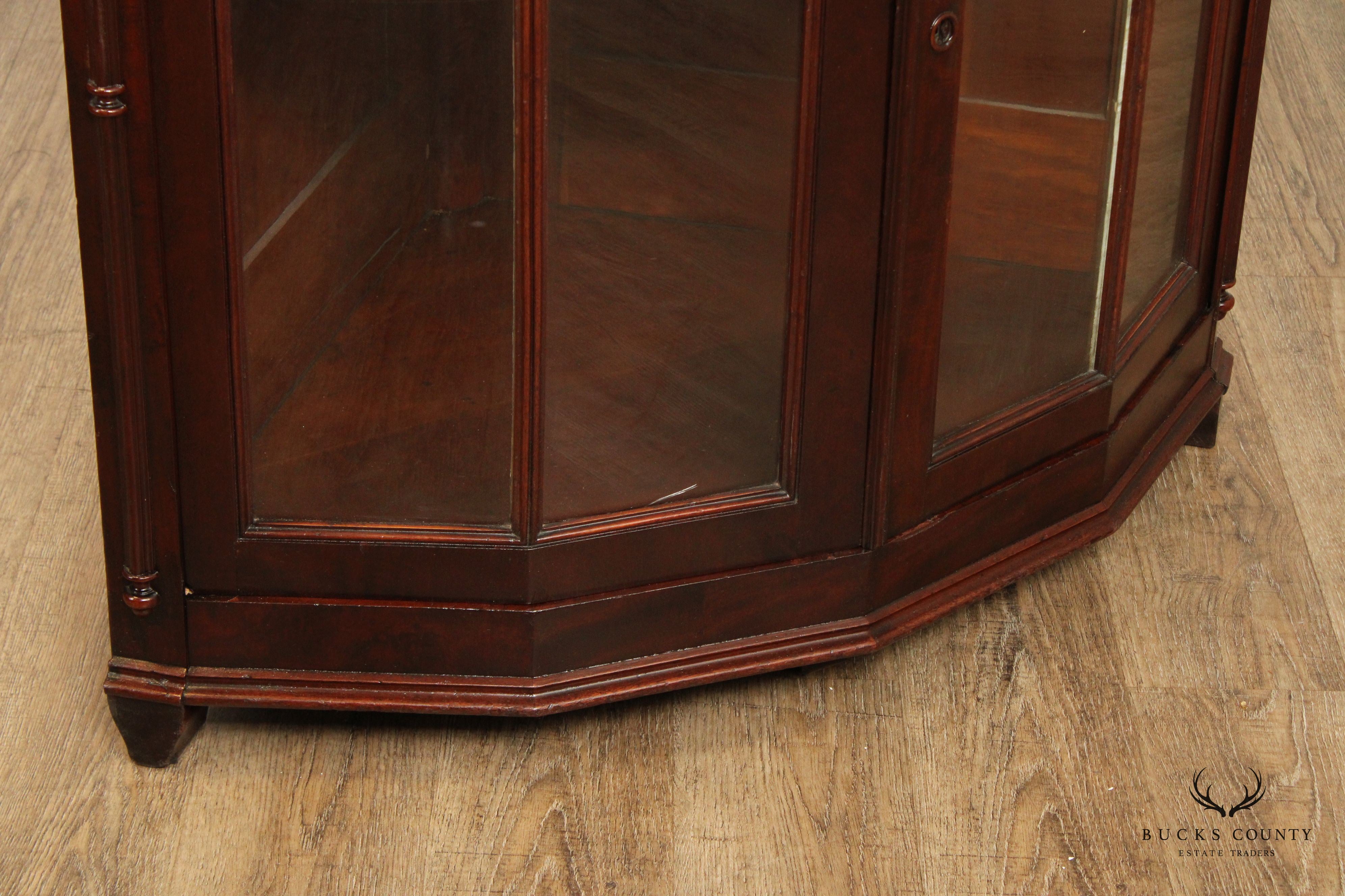 Mitchell & Rammelsberg Antique Victorian Carved Mahogany Corner Cabinet