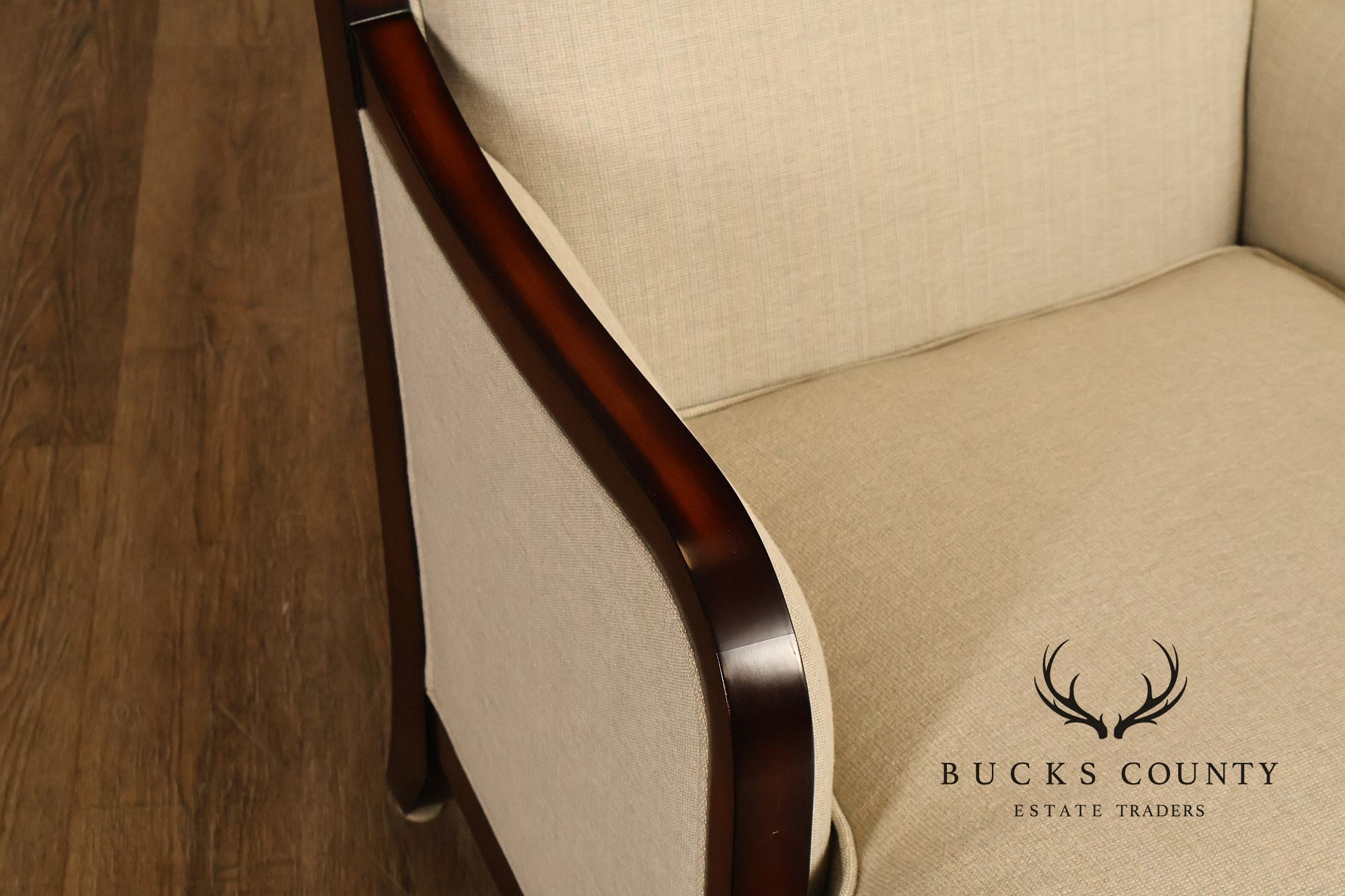 Baker Milling Road Collection Pair Of Transitional Lounge Chairs