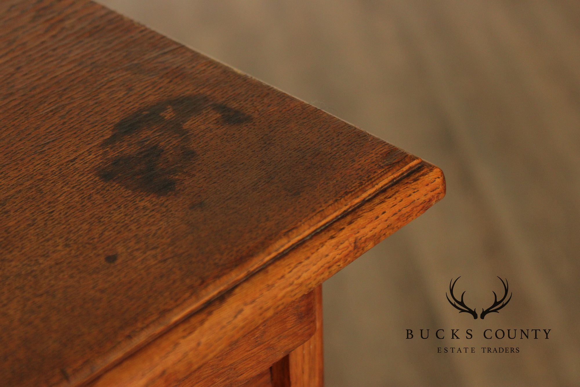 Antique Arts & Crafts Oak Tambour File Cabinet