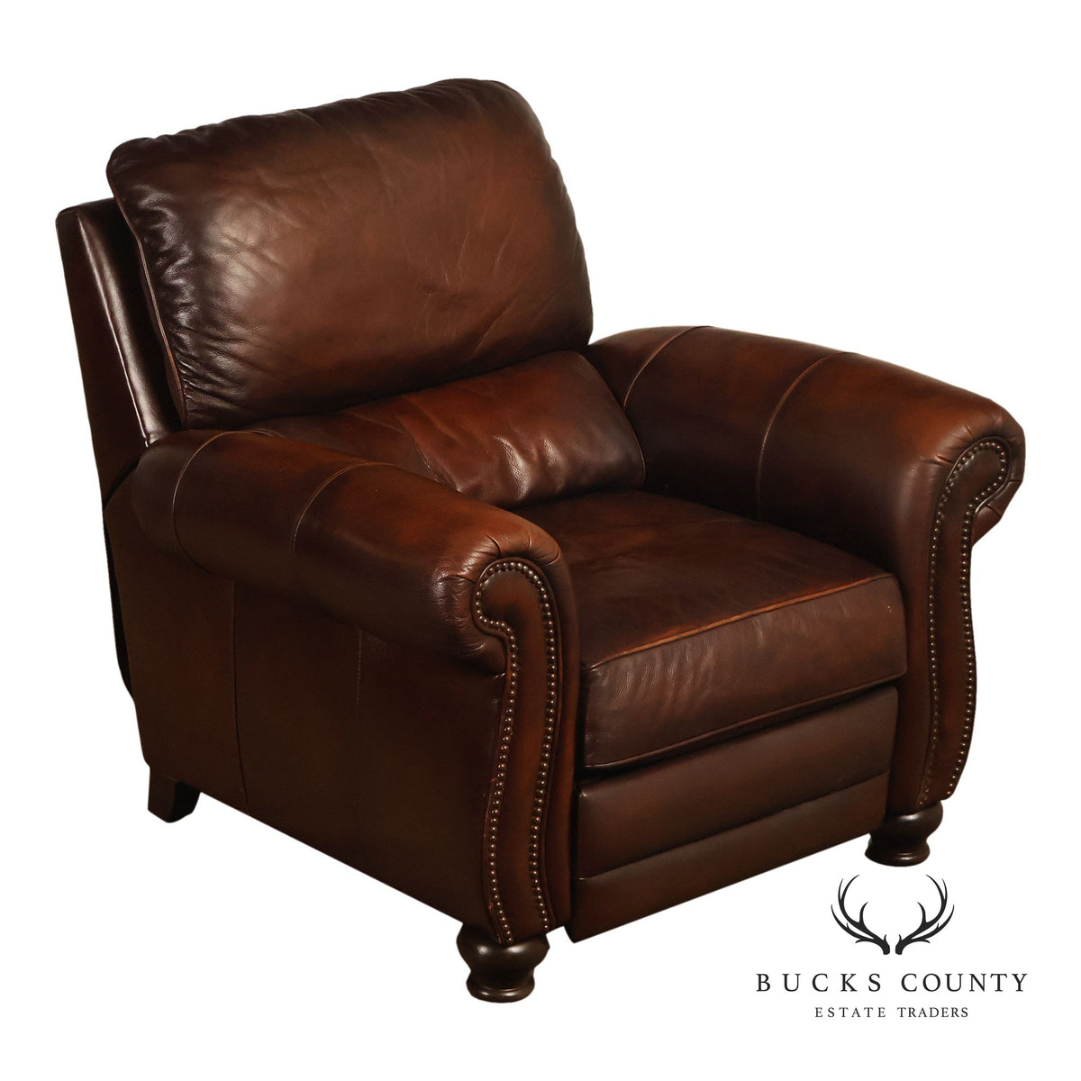 Traditional Brown Reclining Club Chair