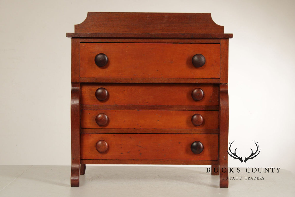 American Empire Bedside Chest of Drawers