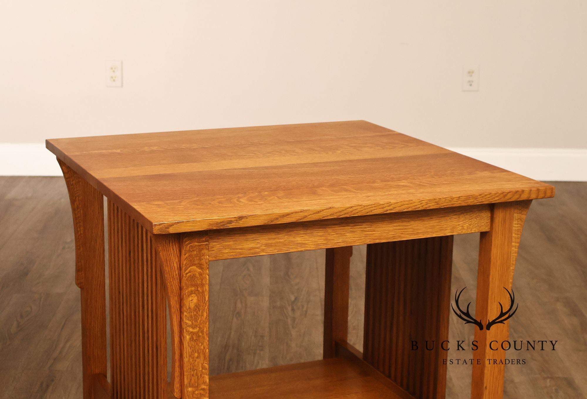 Stickley Mission Collection Oak Spindle Lamp Table