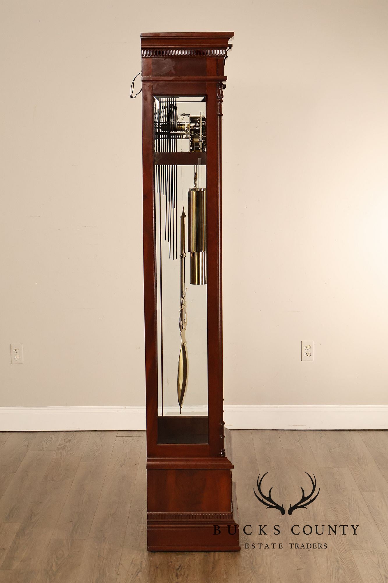 Sligh Dorset Flame Mahogany Grandfather Clock