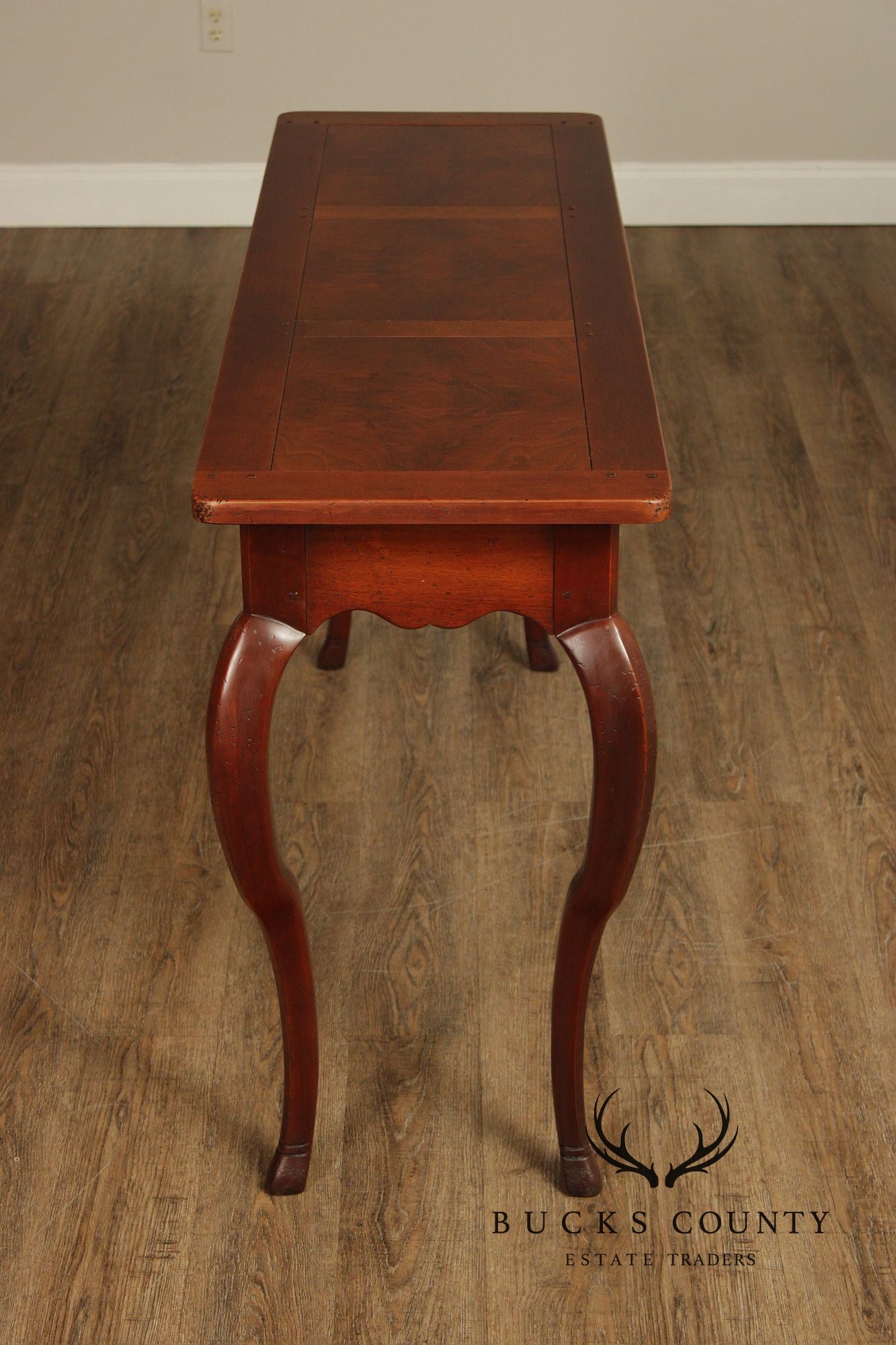 French Country Style Walnut Console Table