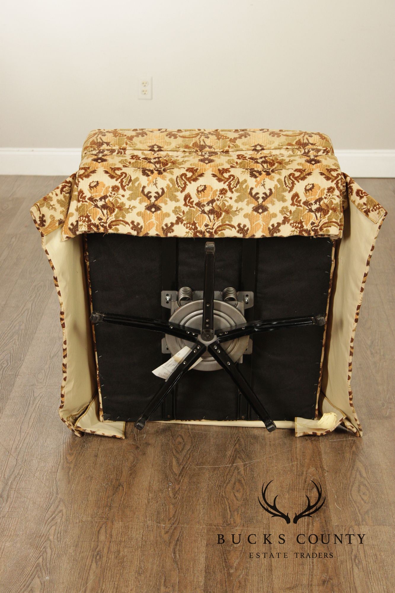 Sherrill Furniture Pair of Swivel Rocking Armchairs & Ottoman