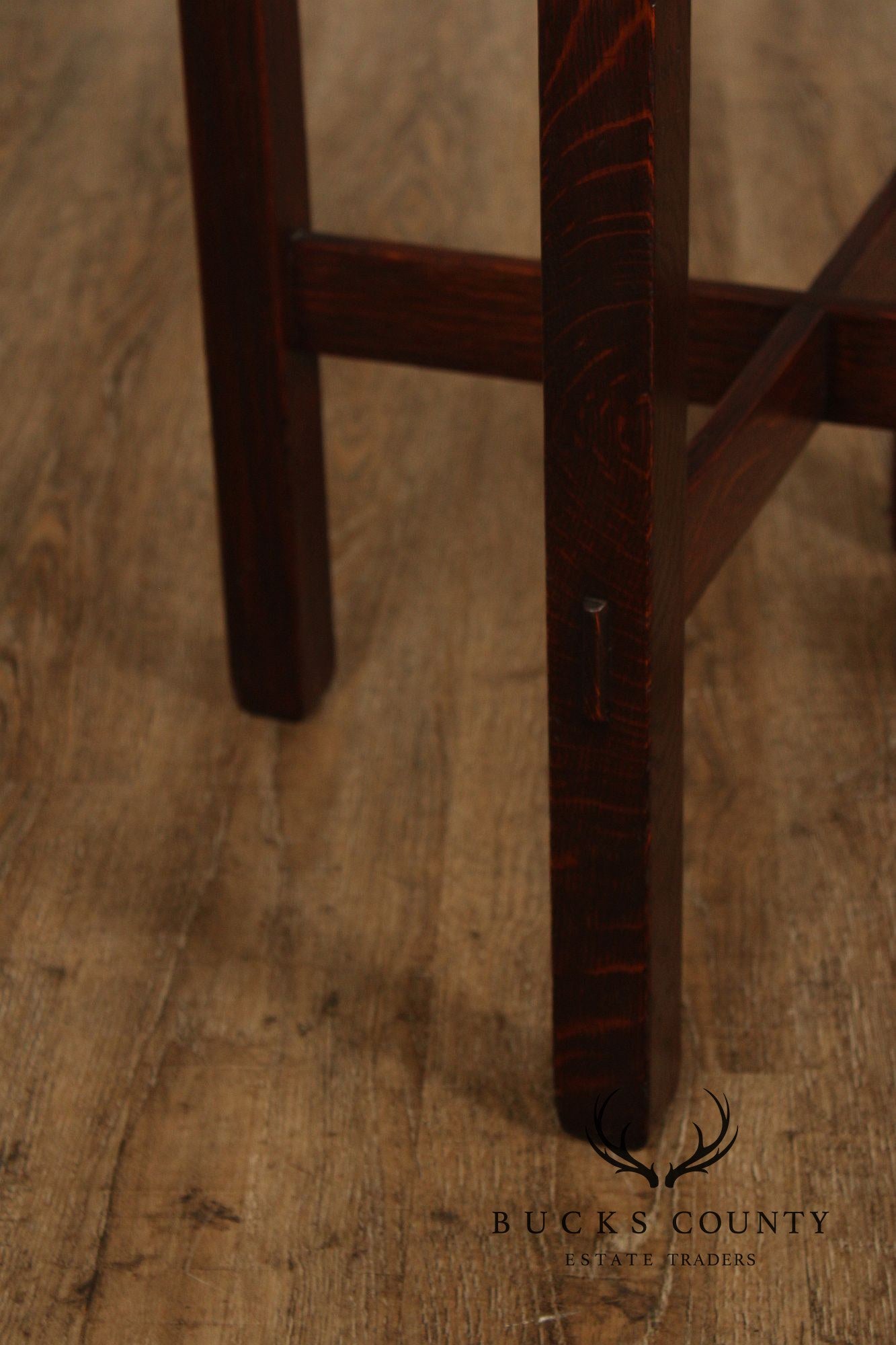 Antique Stickley Brothers Mission Oak 24 Inch Lamp Table