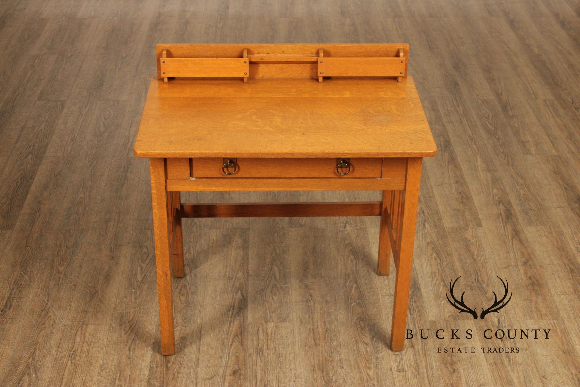 Stickley Brothers Antique Mission Oak Postcard Writing Desk