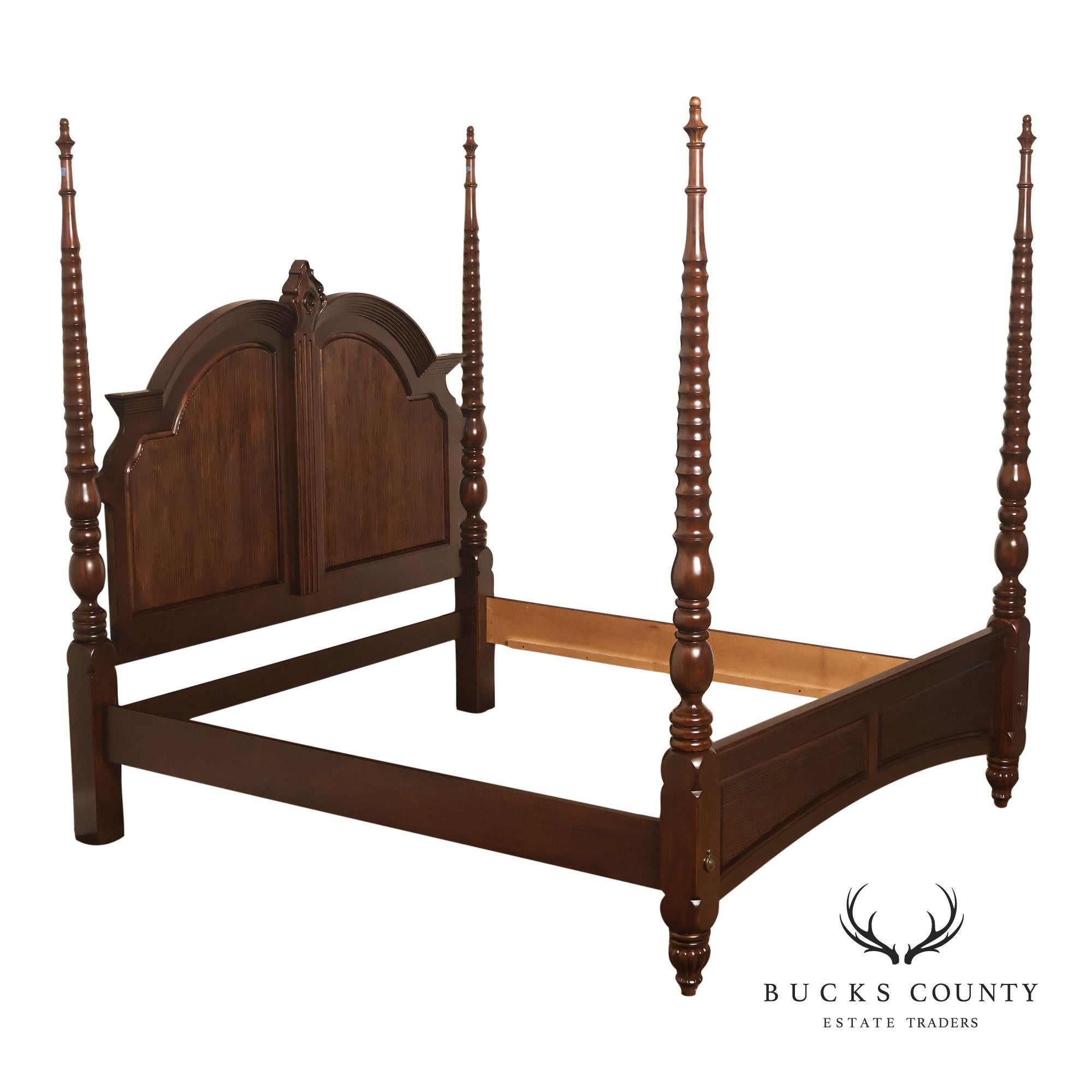 British Colonial Style Four Poster King Bed Frame