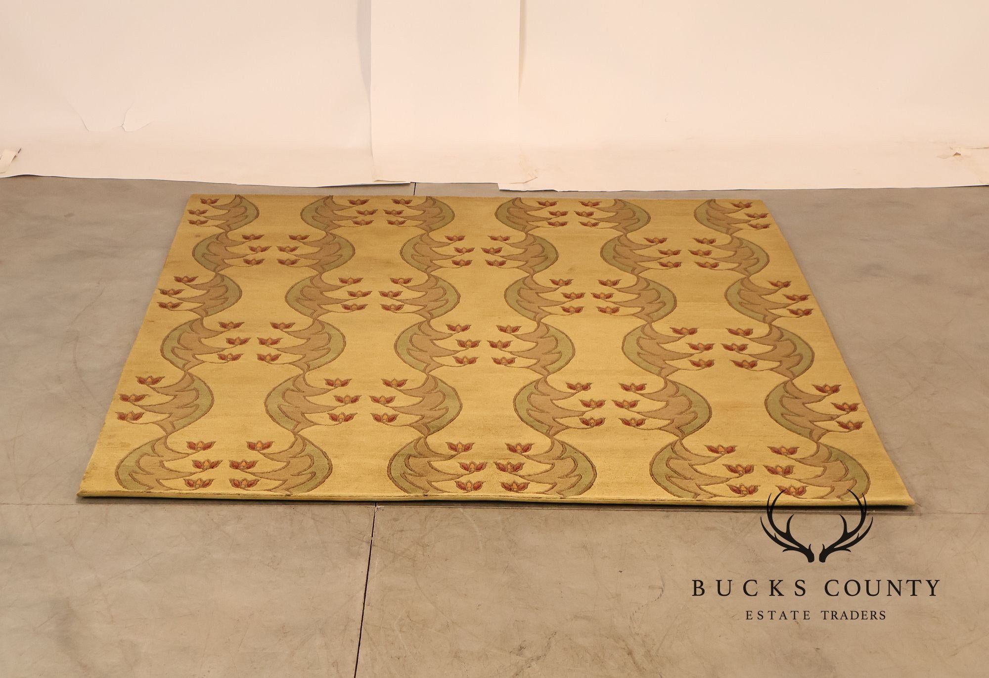 Stickley Designer Rugs Wool Area Rug Tulip Pattern 9x12