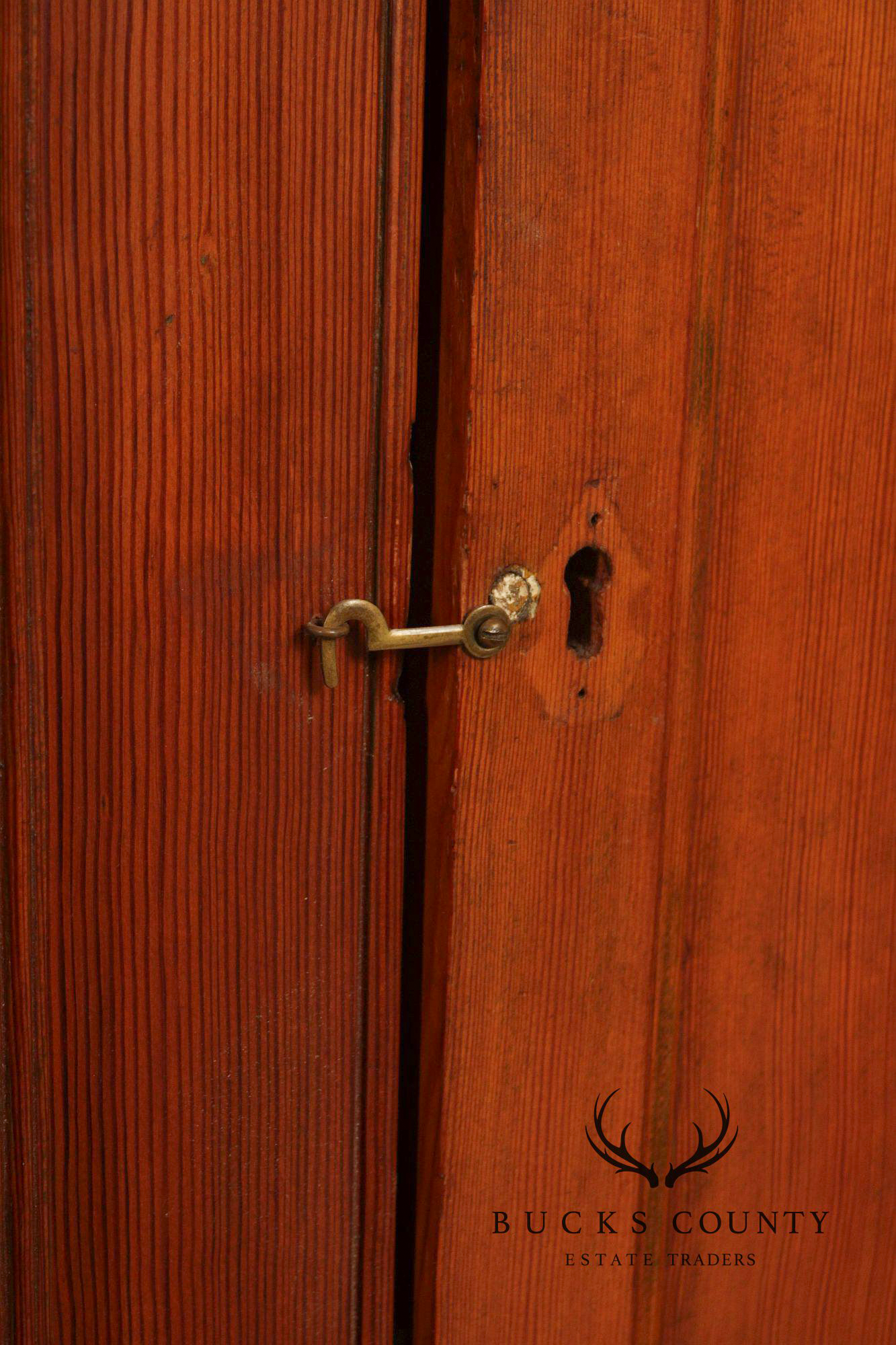 Antique Pine Corner Pantry Cupboard