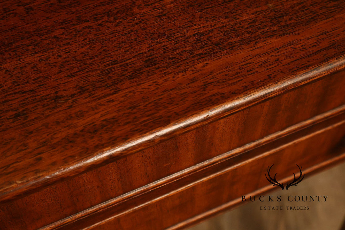 Federal Sheraton Style Mahogany Two-Drawer Side Table