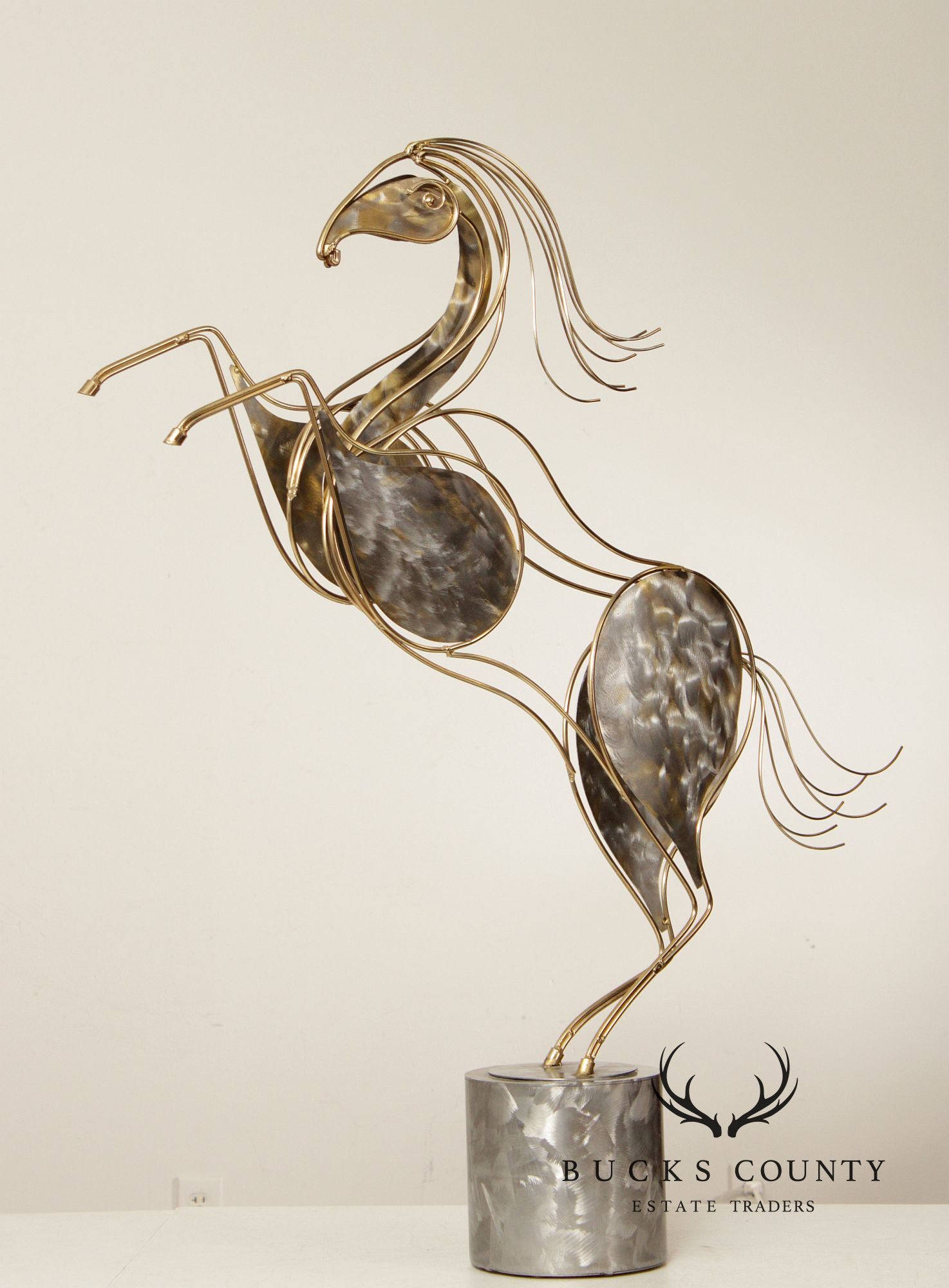 Curtis Jere Post Modern Rearing Horse Sculpture