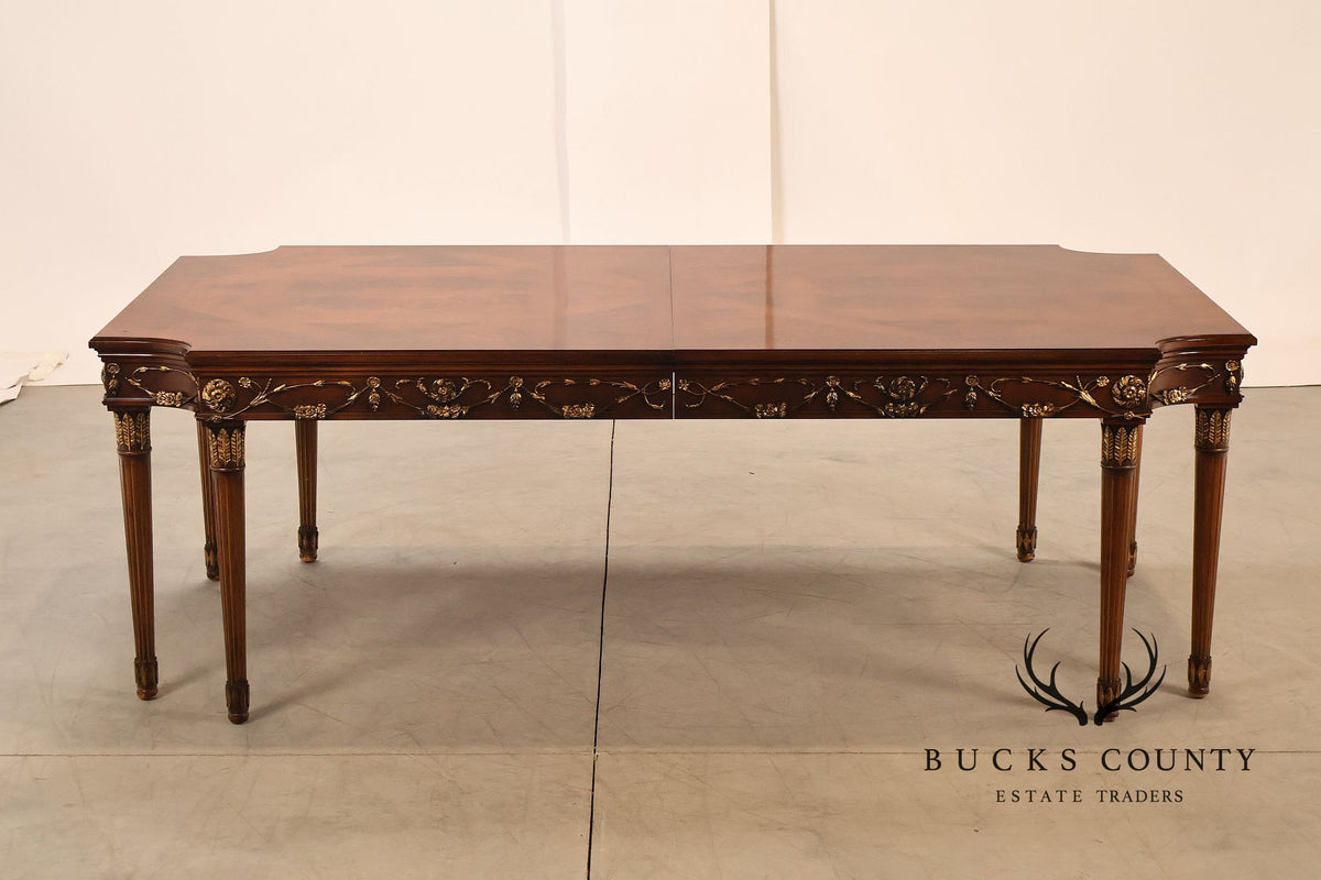 E J Victor Newport Collection Neoclassical Style Mahogany Dining Table With Two Leaves