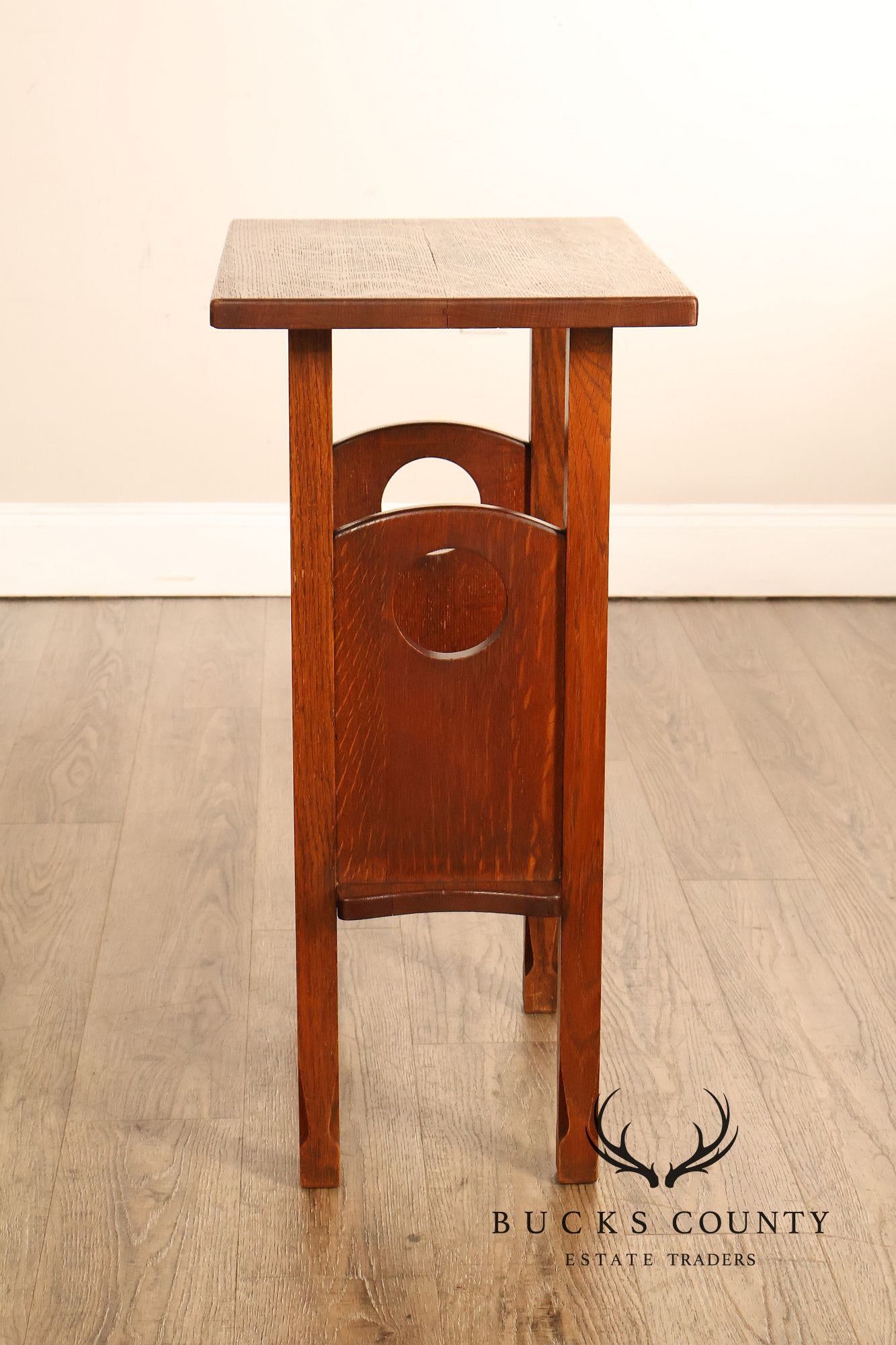 Antique Arts And Crafts Mission Oak Imperial Stand