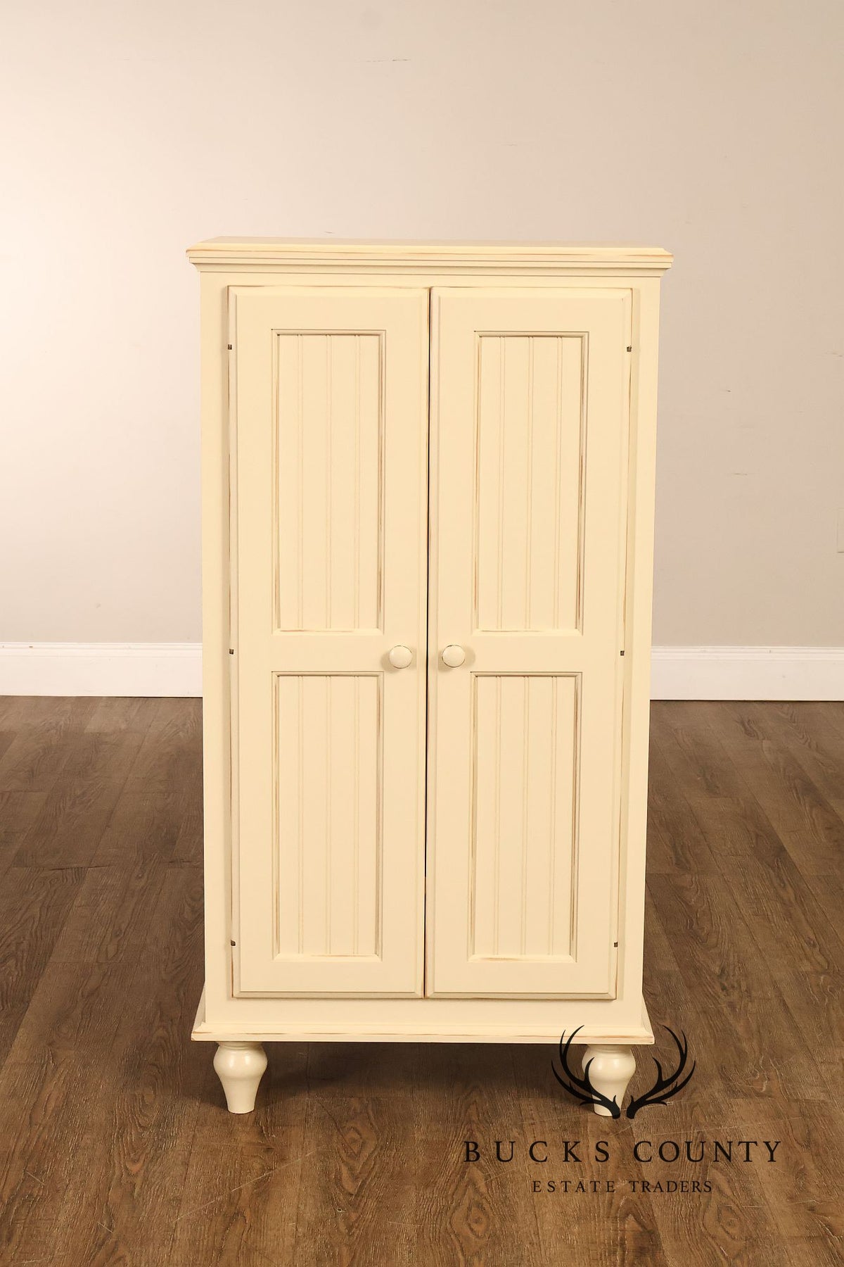 Coastal Style Painted Linen Cabinet