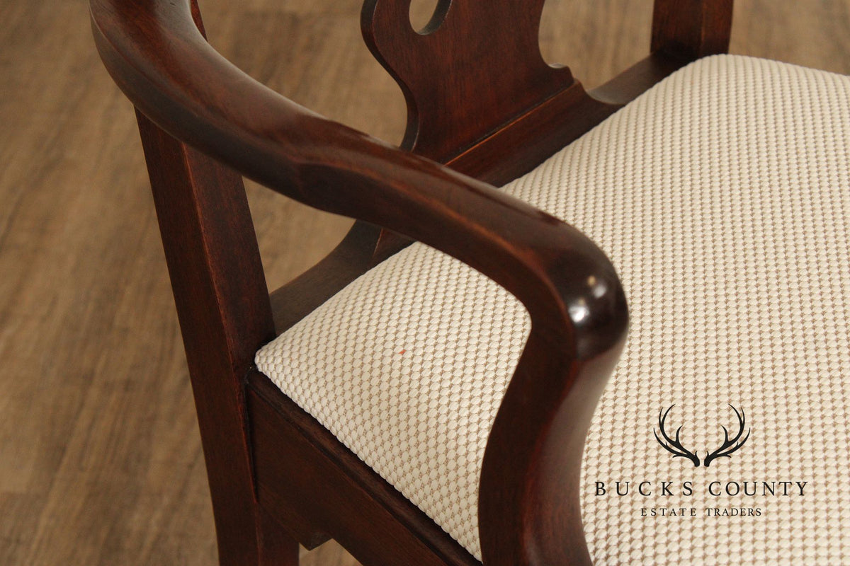 Chippendale Style Set of Eight M ahogany Dining Chairs