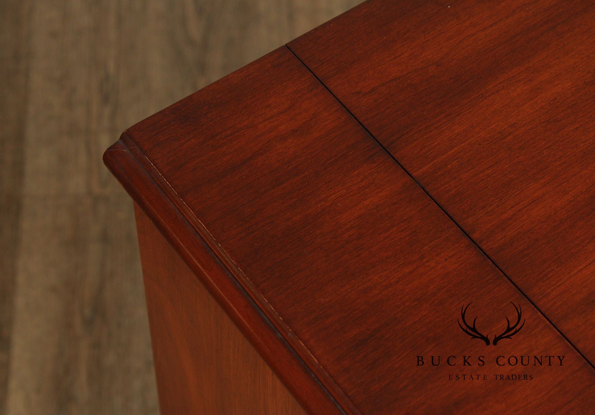 Henkel Harris Chippendale Style Cherry Flip-Top Server Bar Cart