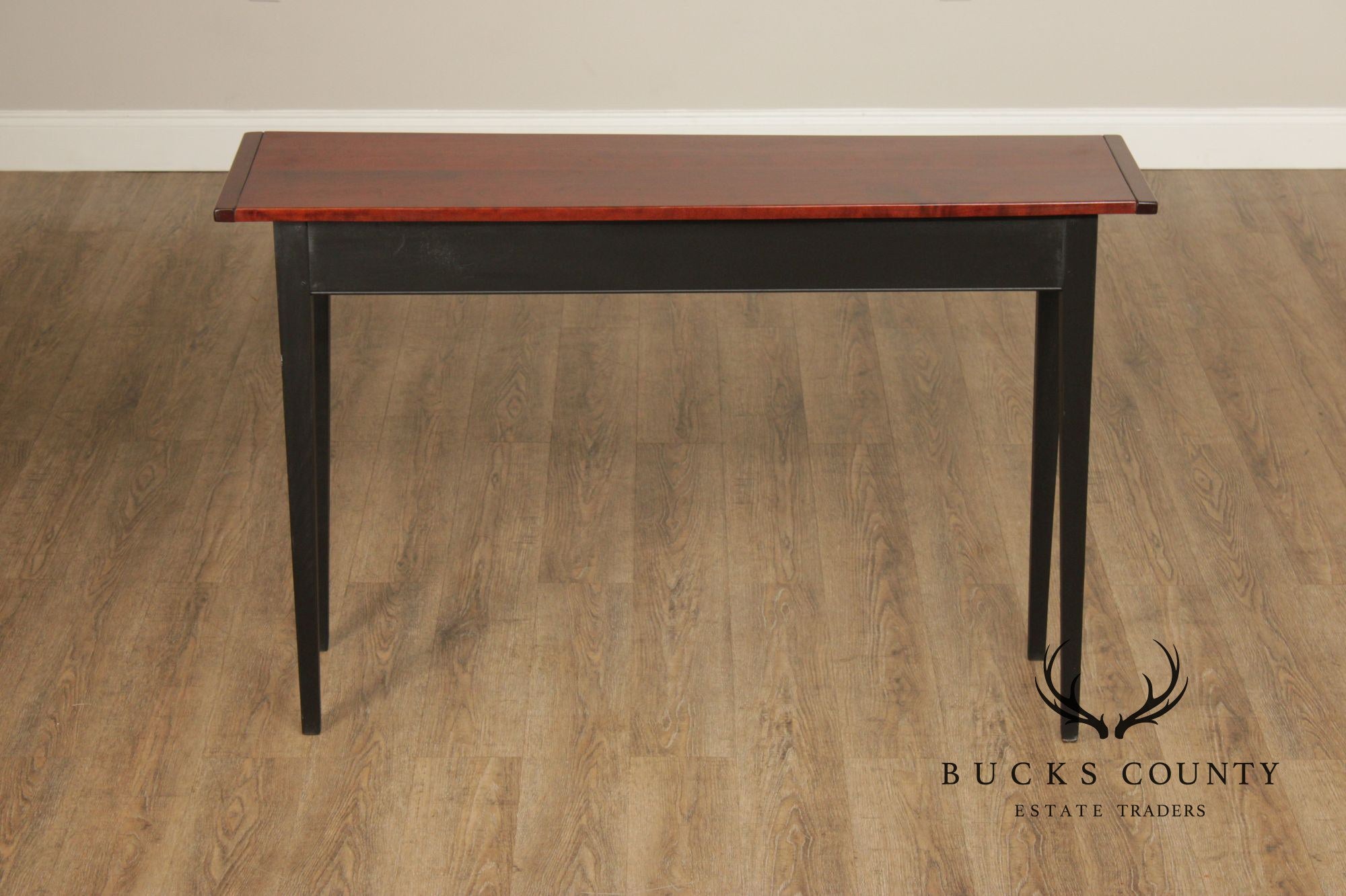 Shaker Style Painted Base Cherry Console Table