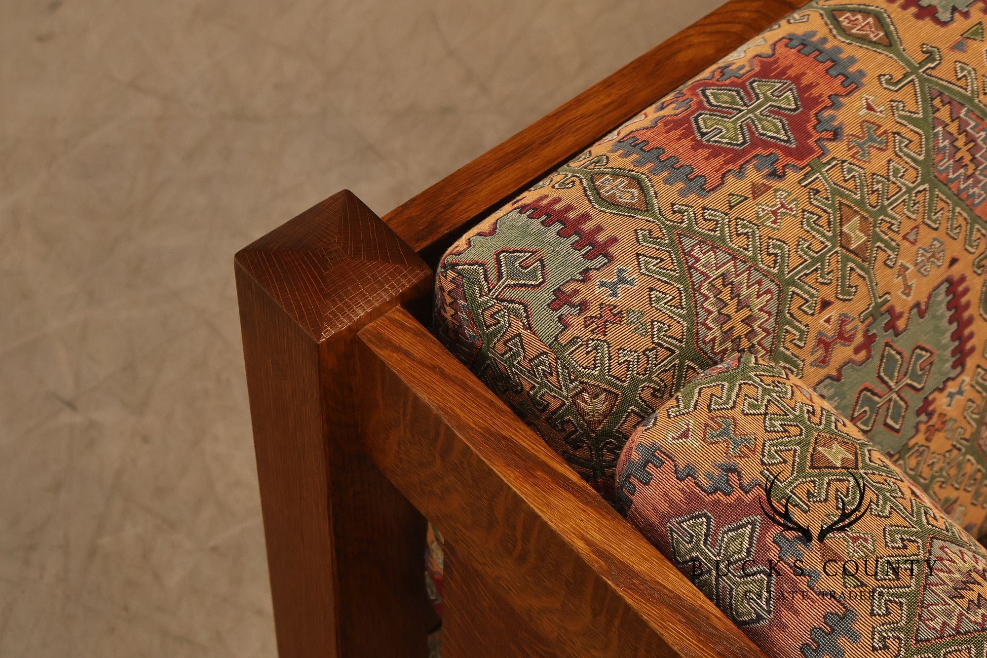 Stickley Mission Collection Oak Settle Sofa