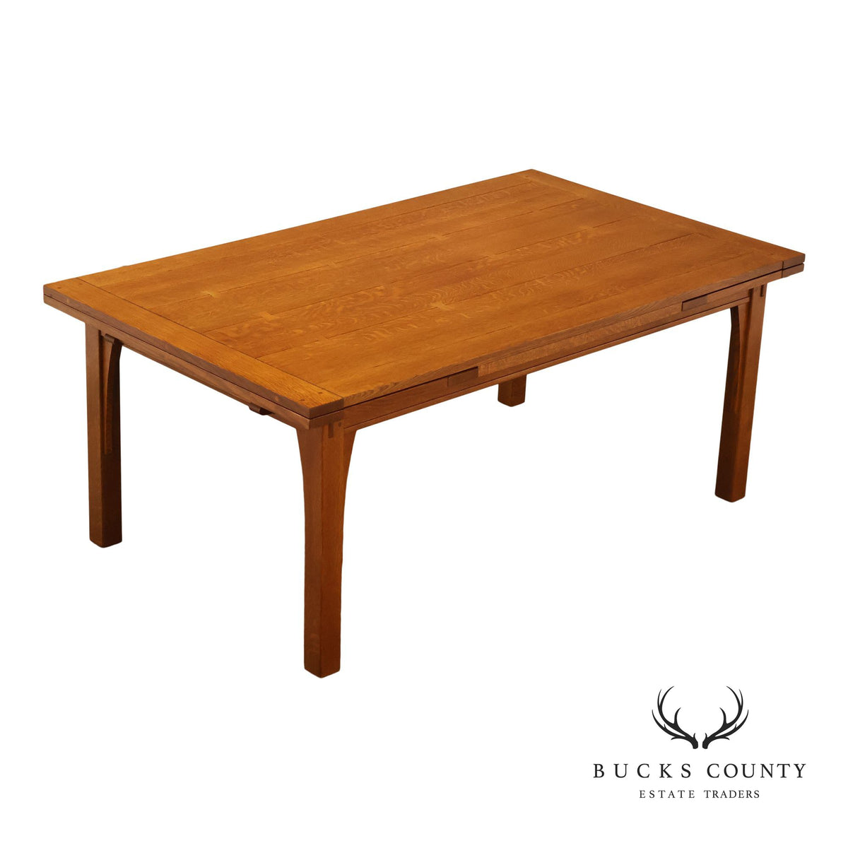 Stickley Mission Collection Oak Draw Top Extension Dining Table