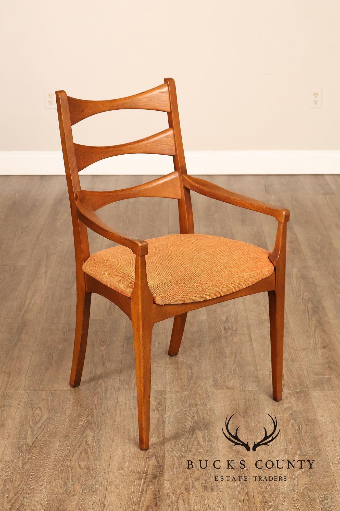 Lane Rhythm Mid Century Modern Set Of Six Walnut Dining Chairs