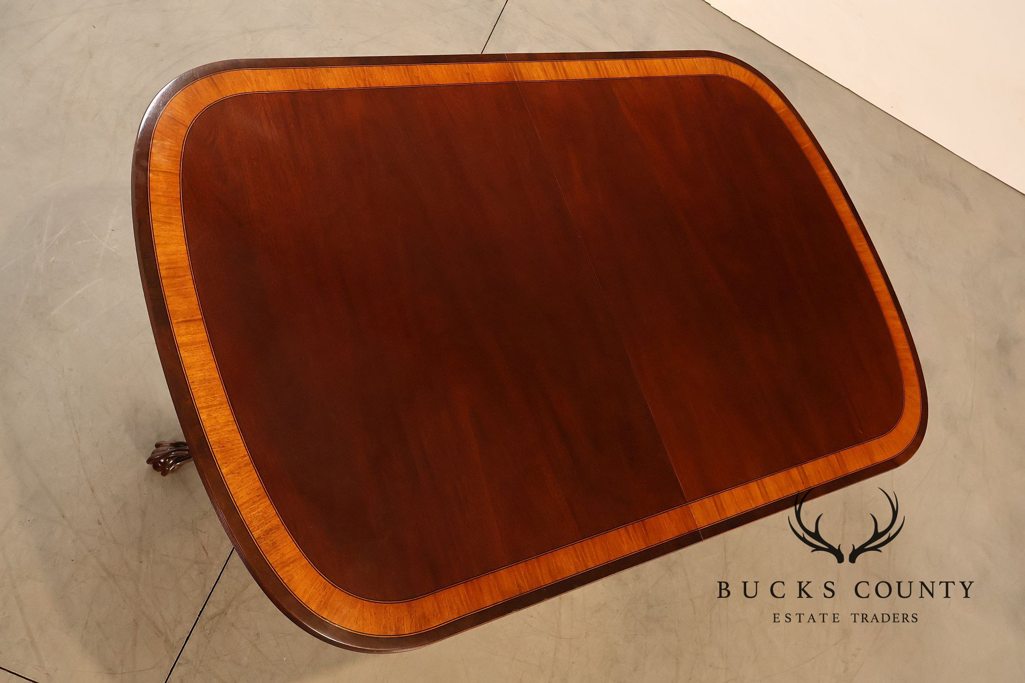 Ethan Allen '18th Century Mahogany' Double Pedestal Dining Table