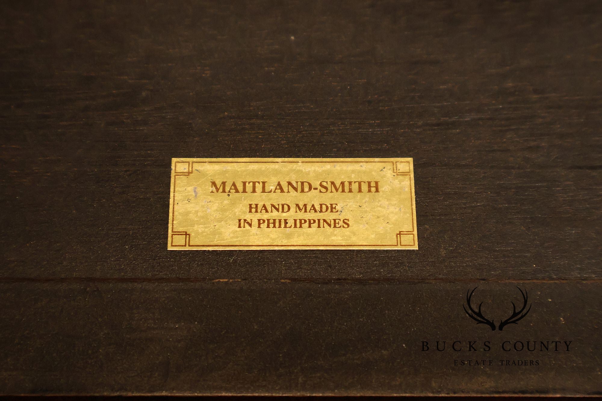 Maitland-Smith Carved Mahogany Leather Top Executive Partner's Desk