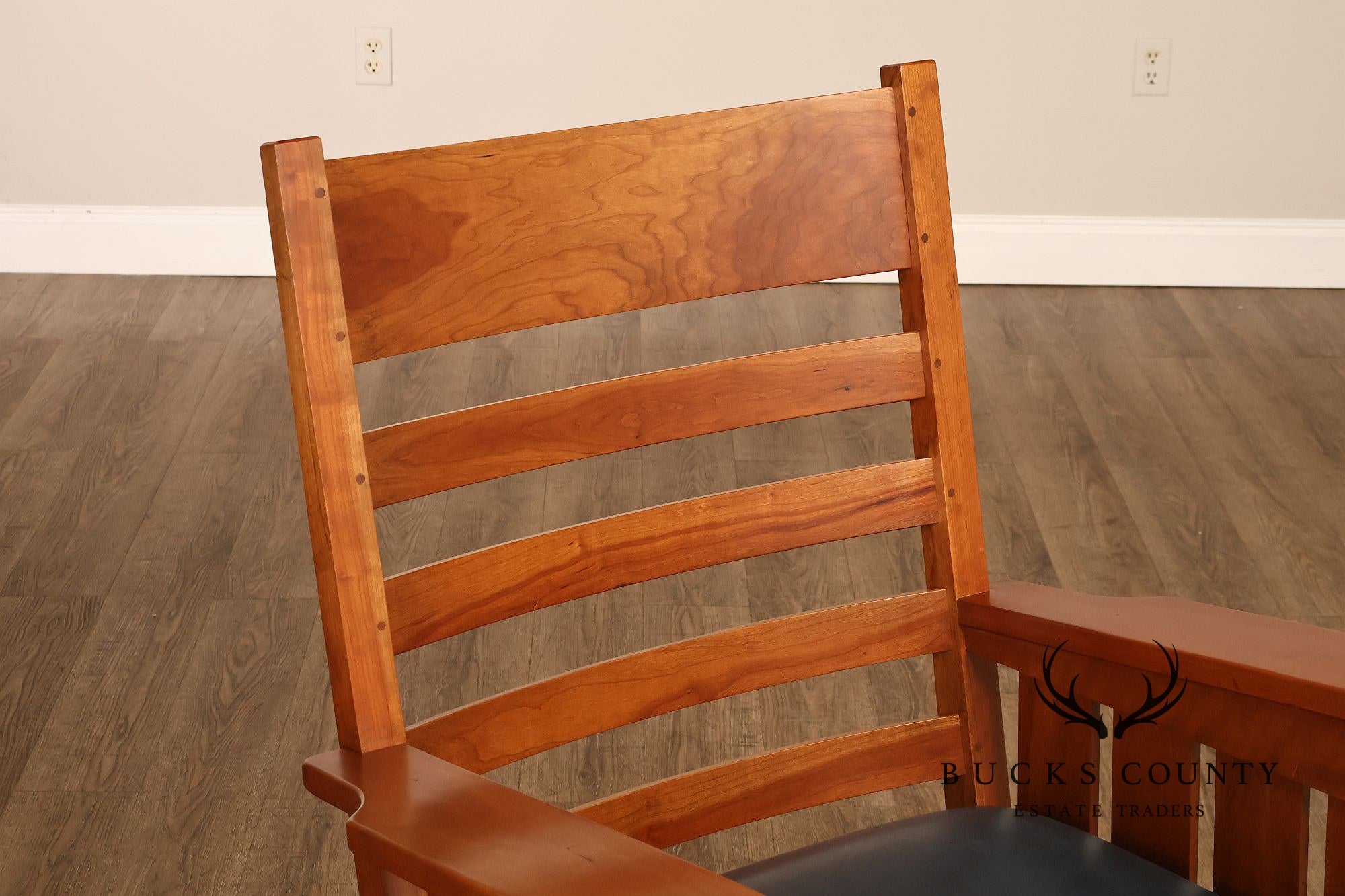 Stickley Mission Collection Cherry and Leather Rocker
