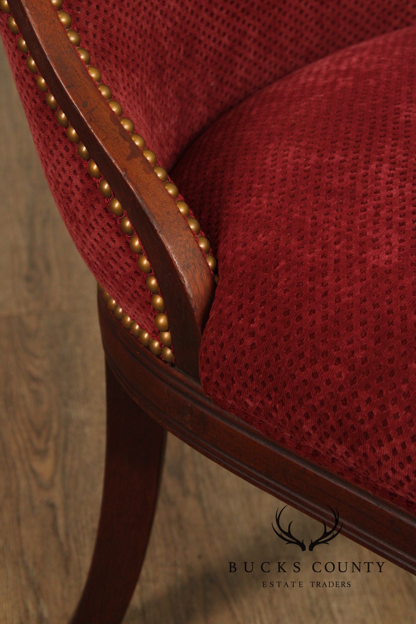 French Empire Mahogany Gondola Side Chair