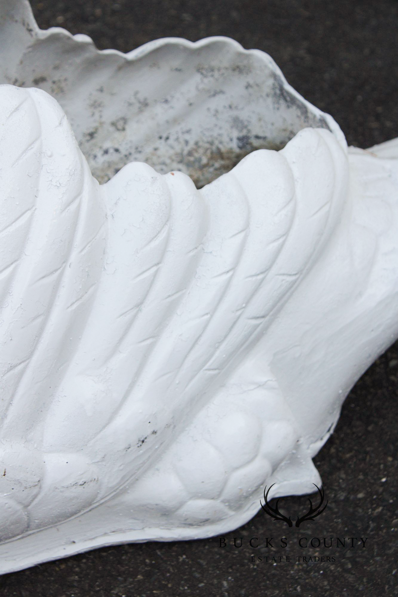 Vintage Cast Metal Swan Garden Planter