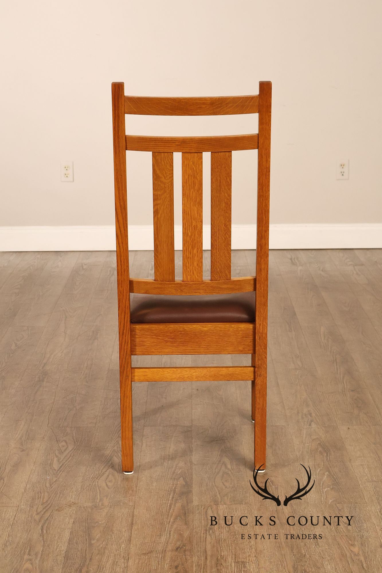 Stickley Mission Collection Set of Six Harvey Ellis Oak Dining Chairs