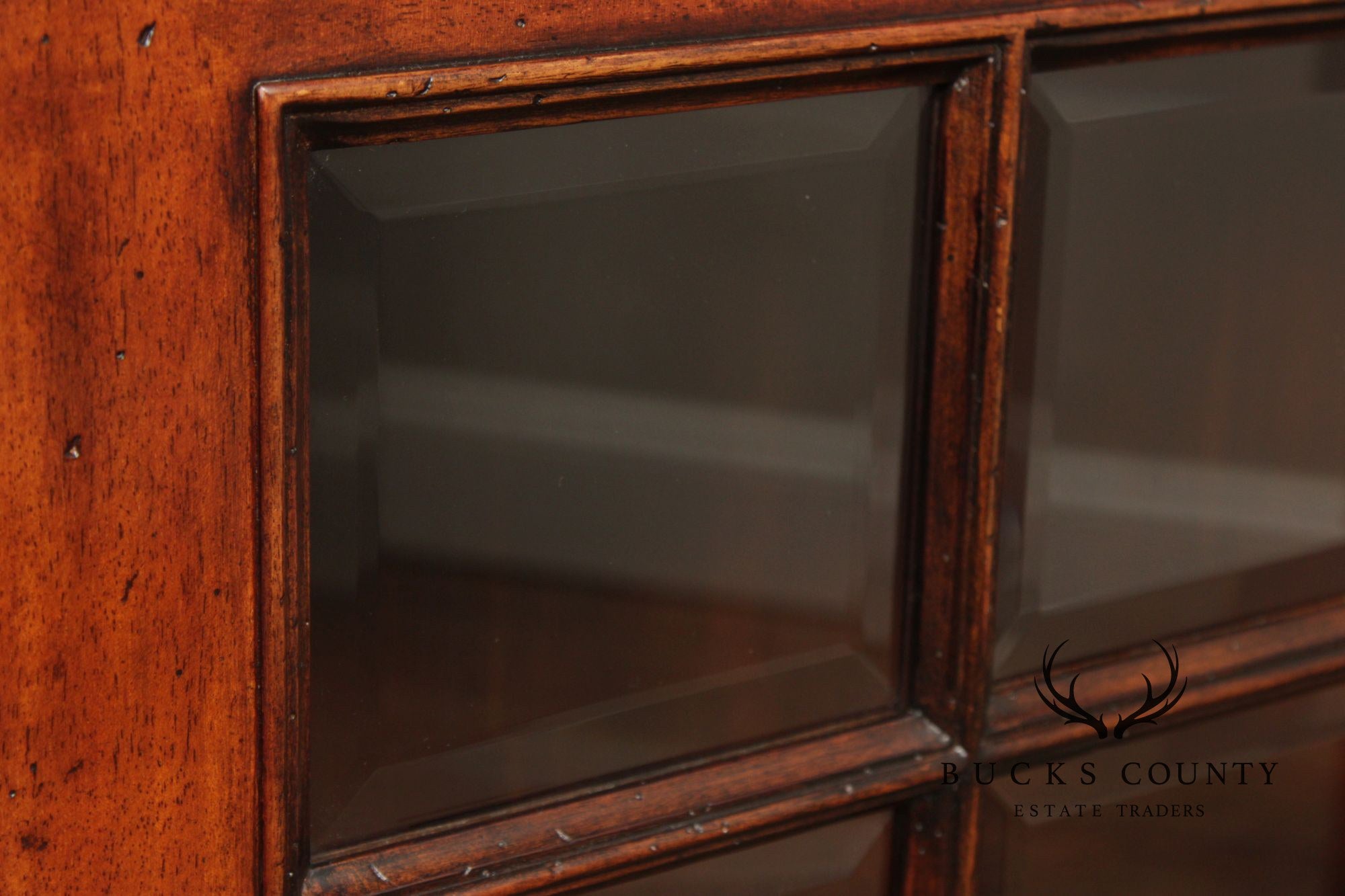 Theodore Alexander Regency Style Glass Door Low Bookcase