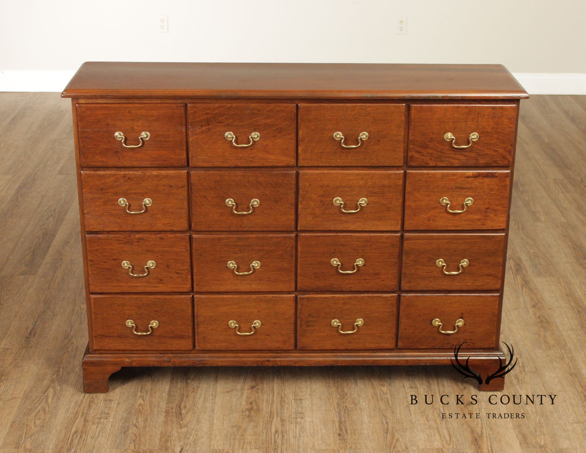 Antique Oak and Poplar Sixteen Drawer Apothecary Chest