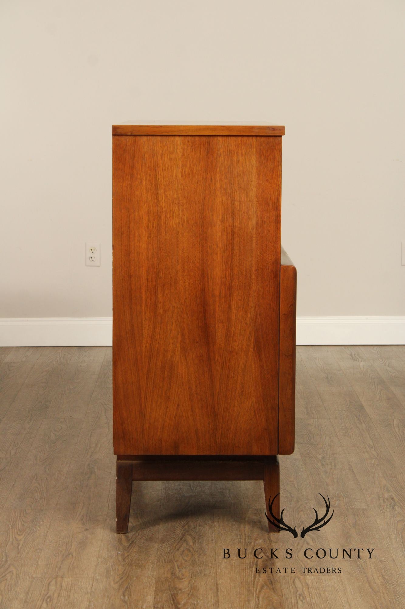 United Furniture Mid Century Modern Walnut High Chest