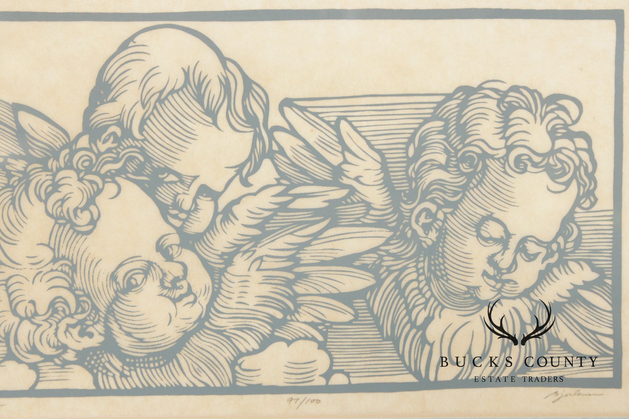 Allen Bjorkman Renaissance Style Print, 'Four Cherubs'