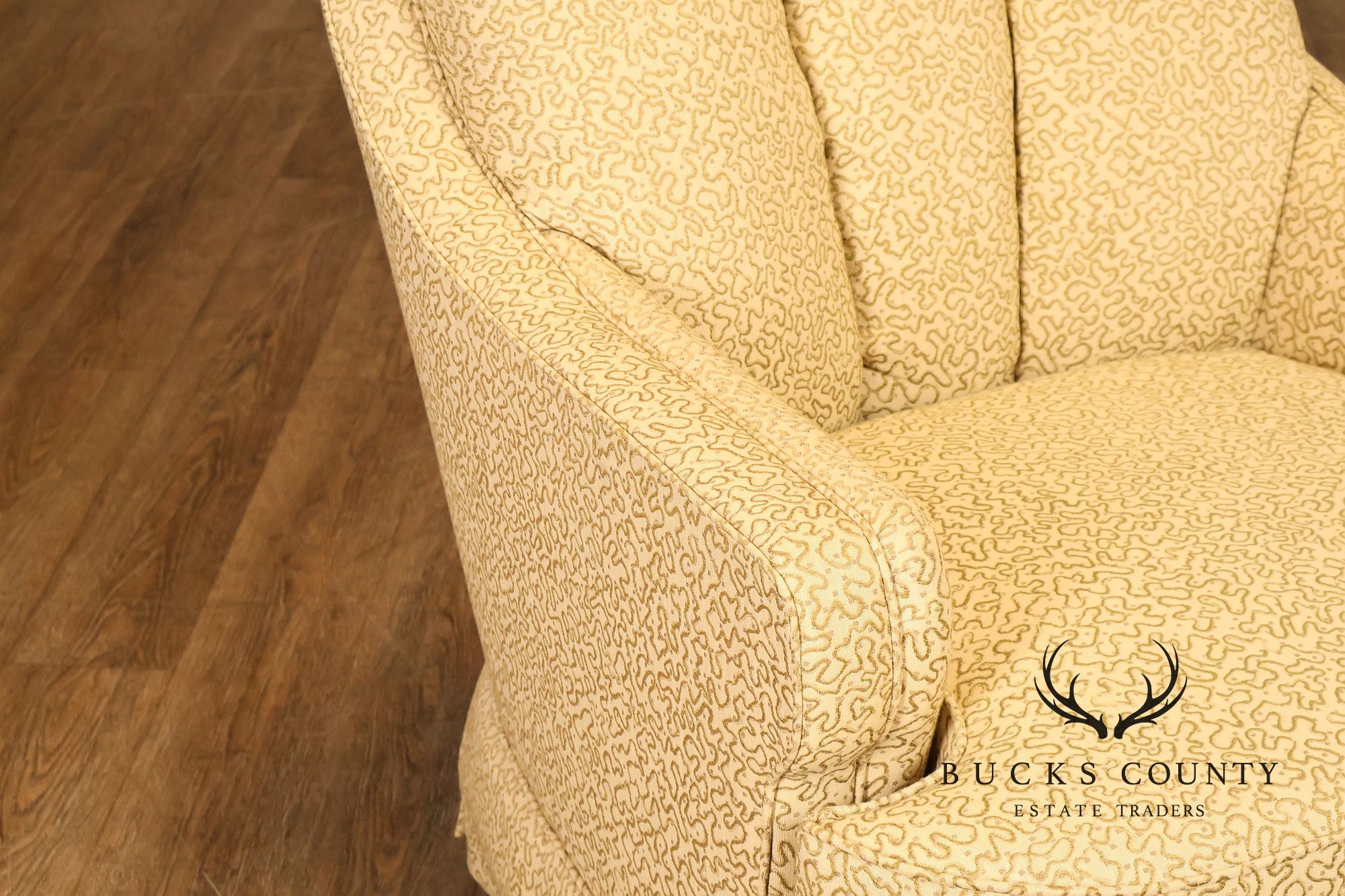 JRS Furniture Pair Of Upholstered Club Chairs