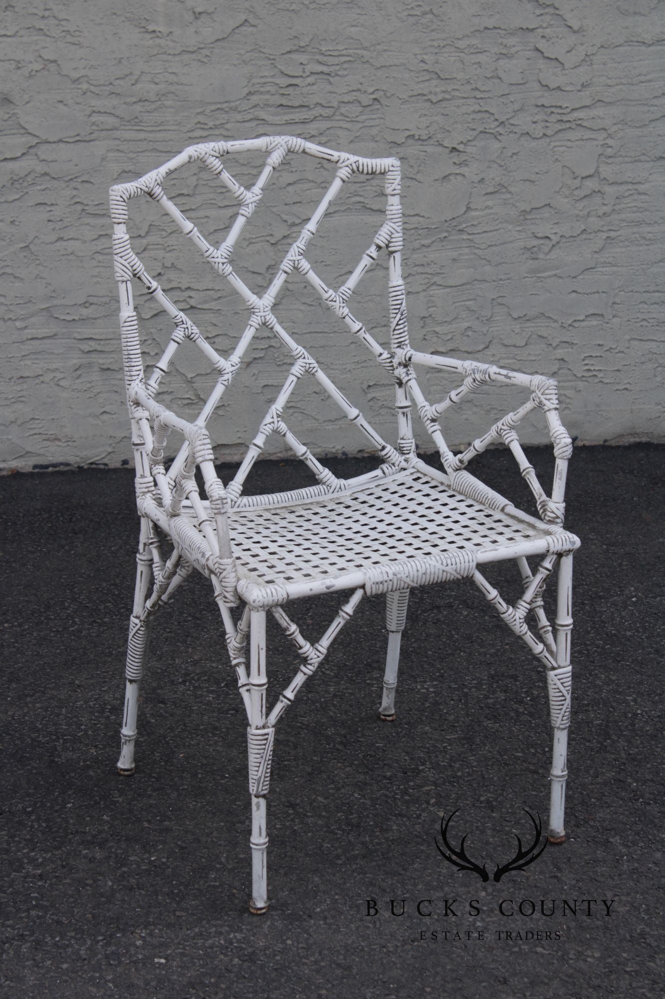 Venemen of California Faux Bamboo Cast Aluminum Patio Dining Set