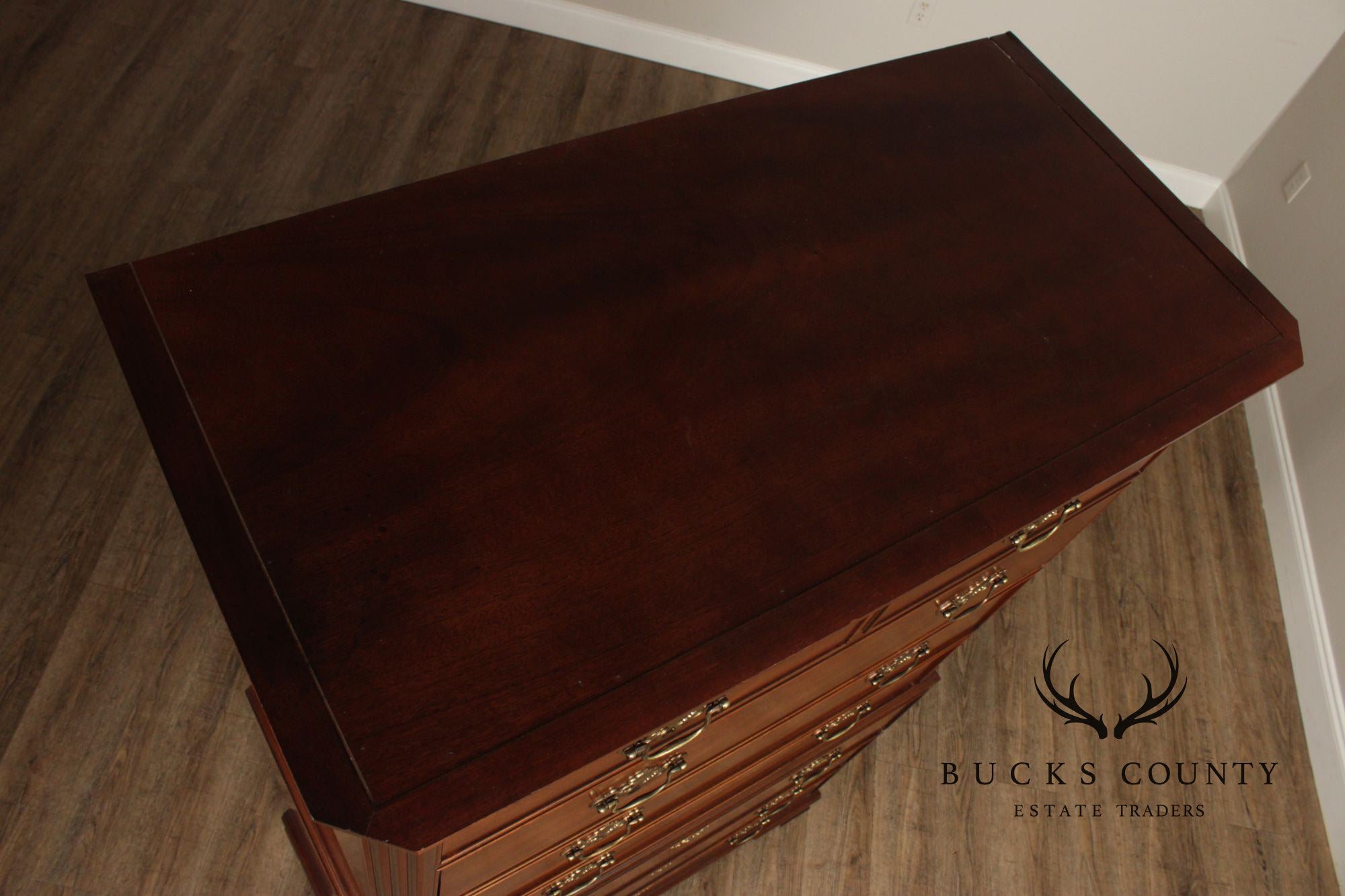 Baker Chippendale Style Mahogany Chest On Chest Highboy