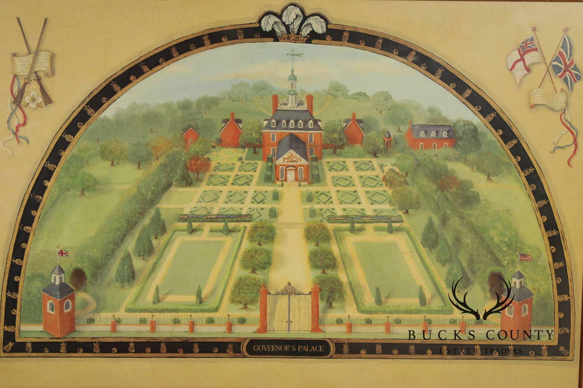 Alexandria Churchill Pair of Custom Framed Prints, 'Governor's Palace' and 'Gunston Hall'