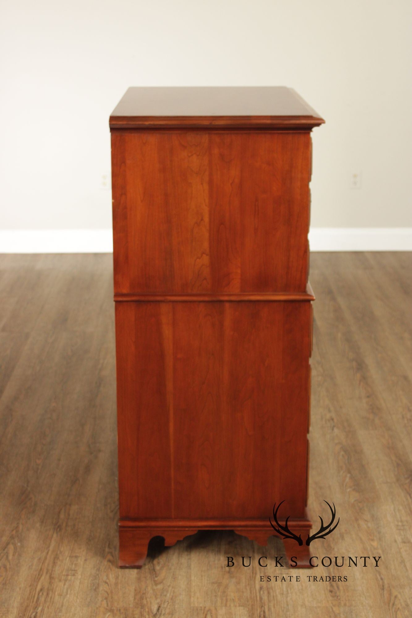 Kling Chippendale Style Cherry Chest on Chest