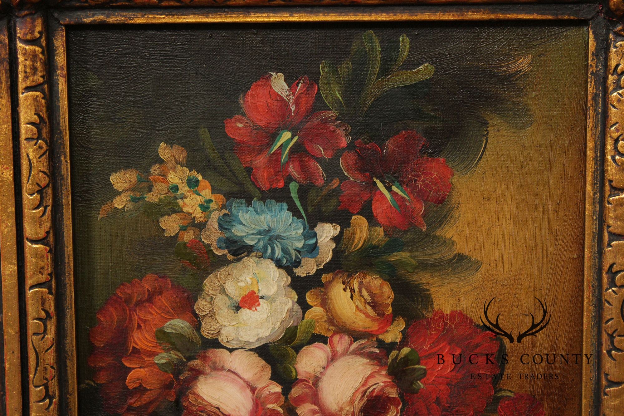 Artist Signed Belgian Floral Still-Life Painting