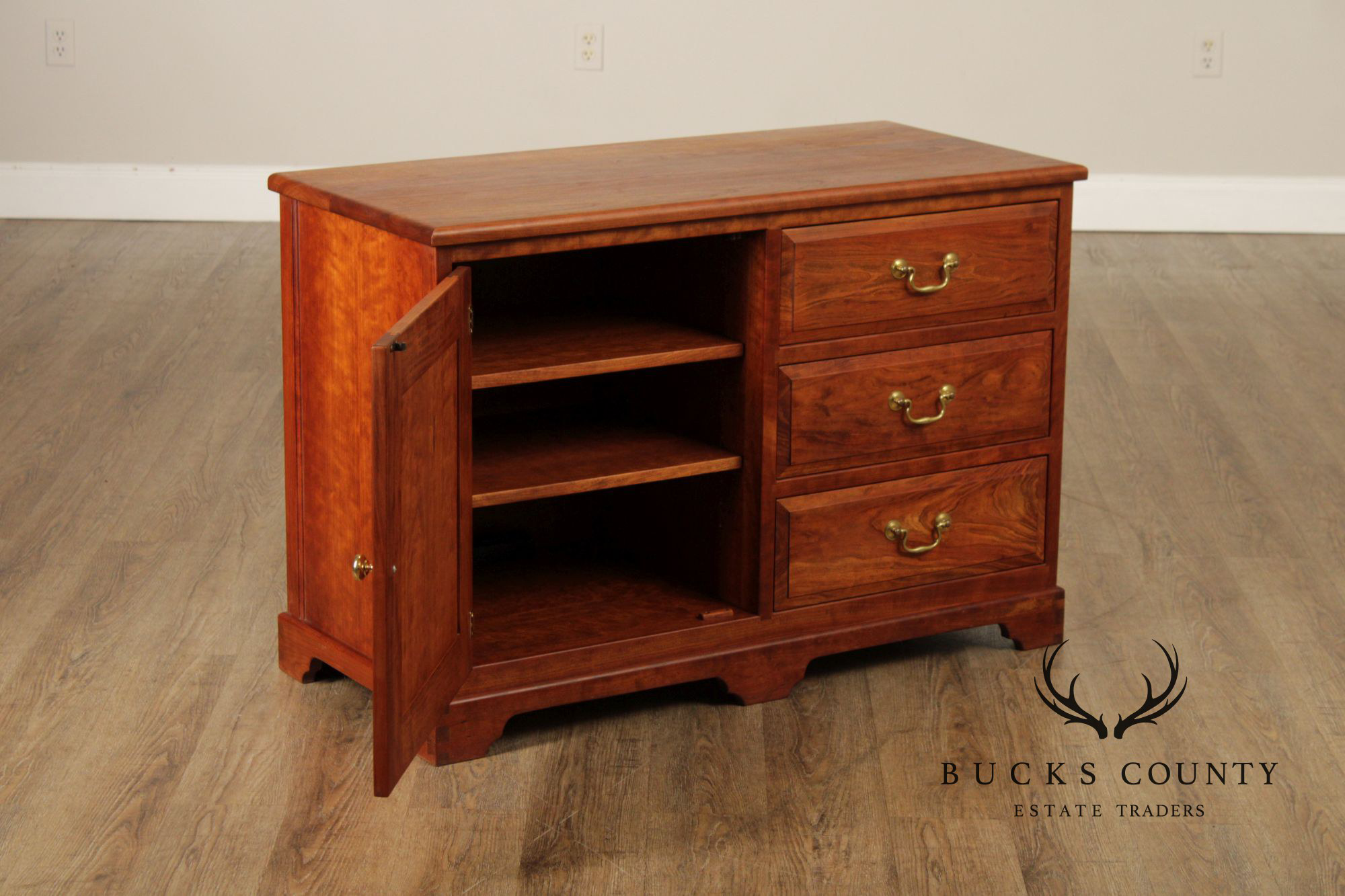 Chippendale Style Cherry Server or Media Cabinet