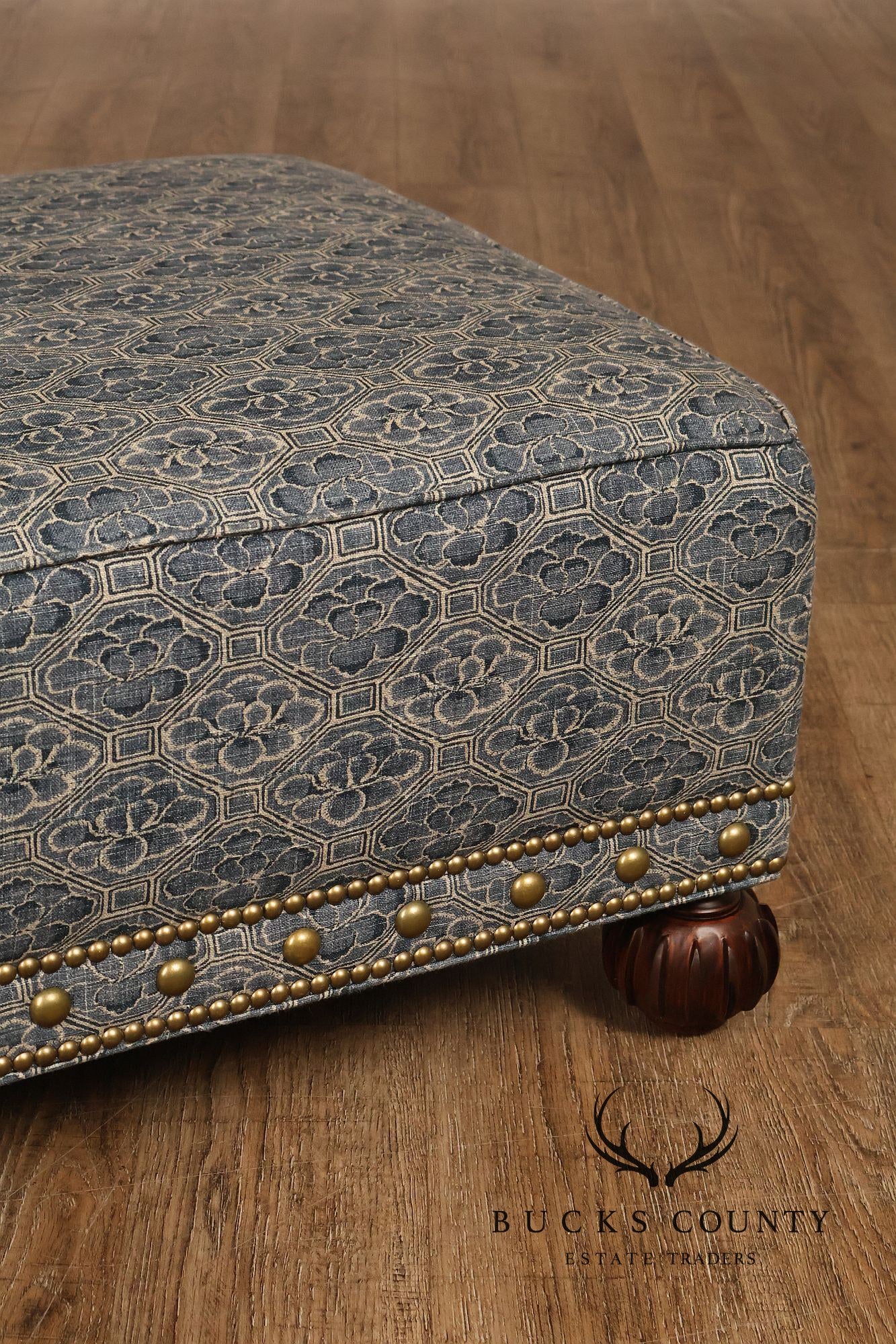 Traditional Style Custom Upholstered Ottoman